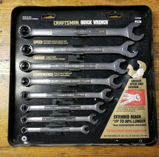 Craftsman V Wrenches • Vintage Open Box End Wrench Mechanic Automotive Set ☆USA 3