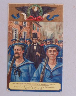 Abraham Lincoln Postcard Civil War Patriotic Campaign Political