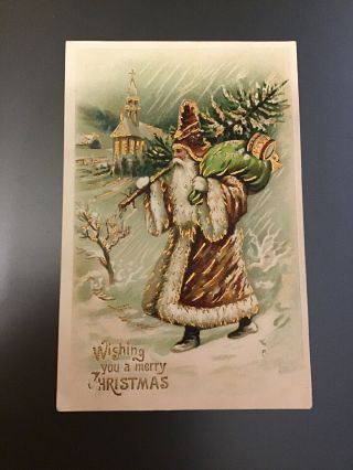 Antique 1910 Santa Postcard Printed In Germany