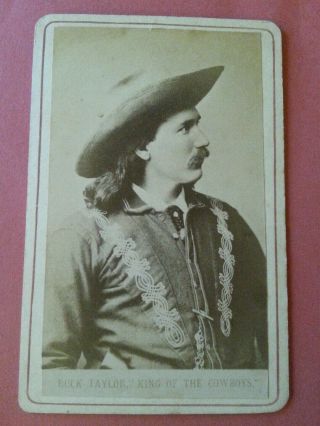 Cdv William Levi Buck Taylor King Of The Cowboys Buffalo Bill Cody Usa Wild West
