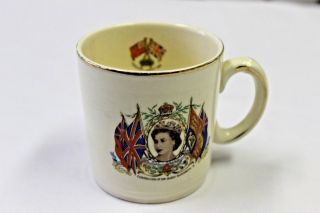 1953 Coronation Queen Elizabeth Ii Mug Royal Alfred Meakin England