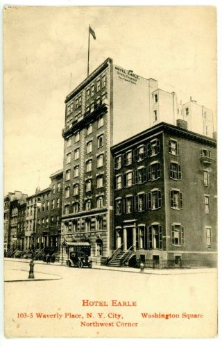 York City Nyc - Hotel Earle - Waverly Place At Washington Square - Postcard