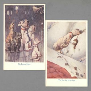 (2) Bonzo Dog Postcards - Beggers Opera & Perfect Day - Rps Series 1003 & 1004