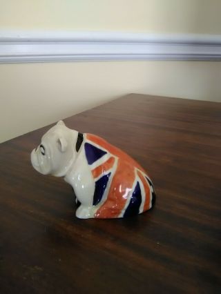 Rare Antique 1941 Royal Doulton Bulldog Union Jack,  Winston Churchill