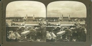Rare 1905 Portland Lewis & Clark Exposition Stereoview - Experimental Gardens