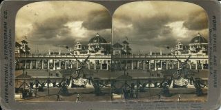 Rare 1905 Portland Lewis & Clark Exposition Stereoview - Main Entrance