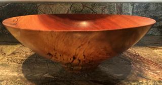 Handmade Hawaiian Koa Wood Art Bowl Signed Sig