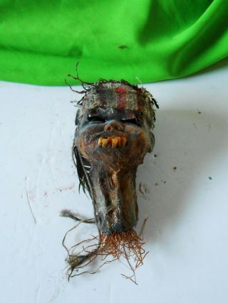 Voodoo Doll Shrunken Head 3 Shaman Skull Sideshow Gaff Halloween Pirate Oddity