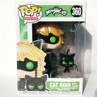 Funko Pop Animation Figure Miraculous Cat Noir With Plagg 360 Nib