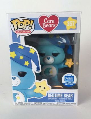 Funko Pop Animation Care Bears Bedtime Bear Funko Shop Exclusive W Pop Protector