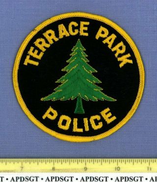 Terrace Park (old Vintage) Ohio Sheriff Police Patch Cheesecloth Fir Tree