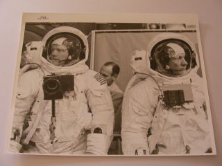 Apollo 11 Training Wss Neil Armstrong Buzz Aldrin 8x10 Vintage Nasa B&w Photo