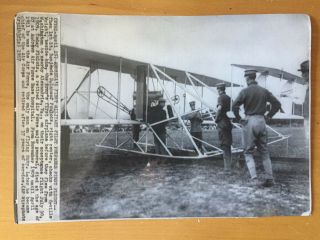 Rare Weegee - Esque First Flight: Orville Wright Lt Foulois Ap News Service Photo
