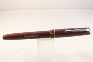 Vintage Osmiroid No.  65 Lever Fill Burgundy Marble Shorthand Fountain Pen 3