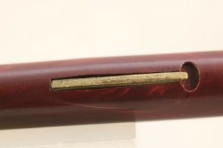 Vintage Osmiroid No.  65 Lever Fill Burgundy Marble Shorthand Fountain Pen 5
