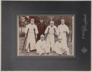 Antique Photo / Soldiers In Hospital Gowns / Japanese / Dated 1910