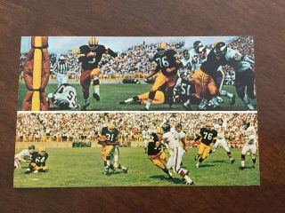 Packers Lambeau Field Action Postcard - Paul Hornung & Jim Taylor - Vikings - Chicago