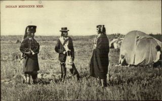 Native American Indians Medicine Men Publ Winnpeg Man C1910 Postcard
