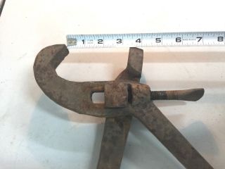 Vintage Antique Primitive Hand Forged Bolt Wrench Farm Tool Wagon Black Smith 3