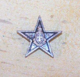 Vintage Sigma Chi Fraternity Art Deco Star - Shaped Pin W/ Crest Very Old