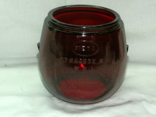 Vintage Dietz Ruby/red Globe - Little Wizard Loc - Nob Syracuse N.  Y.  Usa