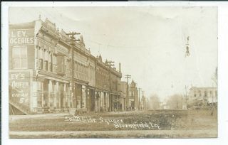 Bloomfield Ia Iowa Rppc Postcard Dirt Main Street Posted 1908