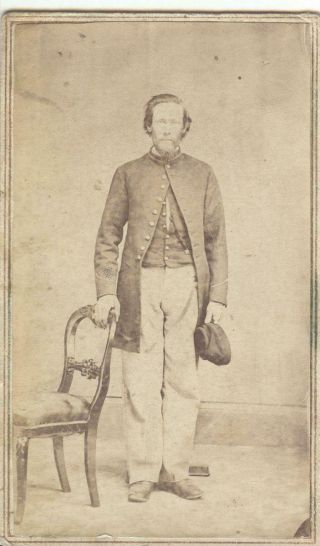 Photograph Cdv Civil War Union Confederate Soldier