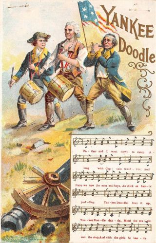C22 - 3703,  Yankee Doodle Song, .  Postcard.