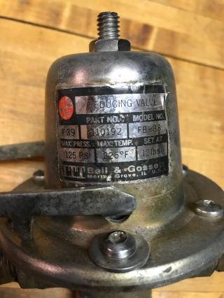 Bell & Gossett Reducing Valve 12lbs Model FB - 38 Vintage 110192 Pump Part 125PSI 2