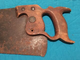 Vintage/Antique Warranted Superior Hand Saw - 26” Length 3