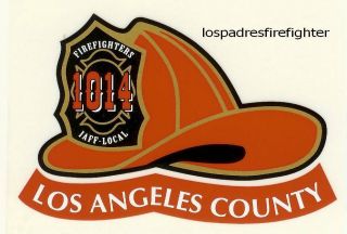 5 Los Angeles County Fire Helmet Sticker Decal