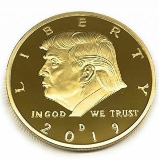 50pcs Donald Trump Inauguration Gold Plated President Eagle Coin Commemorative