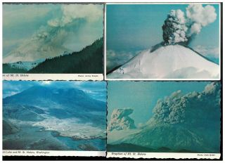 6 Vintage Mt.  St.  Helens Volcano Eruption View Washington State Postcard