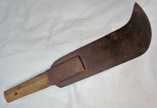 Antique Vintage Primitive Sugar Cane / Tobacco Cutter Knife Hatchet 22 " Long