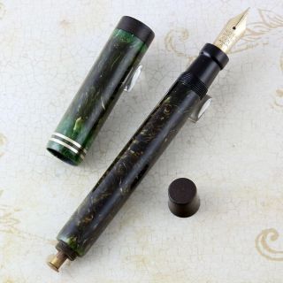 Parker Osmia Duofold Senior Jade Green fountain pen FLEX medium 2