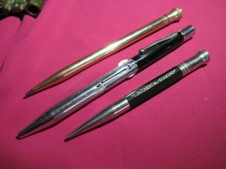 3 Vintage Mechanical Pencils Wahl - Norma - Autopoint