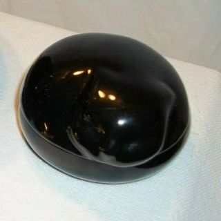 Tiffany & Co.  Sleeping Black Cat Ceramic Round Lidded Trinket Box 1977 Htf 3 "