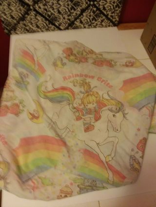 Vintage 1980 ' s RAINBOW BRITE Twin Fitted Sheet 2