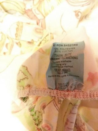 Vintage 1980 ' s RAINBOW BRITE Twin Fitted Sheet 4