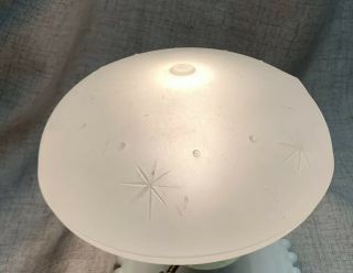 Vintage Starburst Domed Frosted Glass Shade Ceiling Light Fixture 5 3/4 Fitter