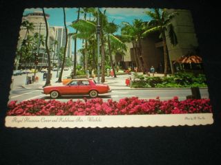 Waikiki Beach Hawaii Royal Hawaiian Center On Kalakaua Ave Postcard