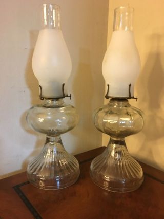 Two Vintage Oil LampsBy White Flame Light Co 2