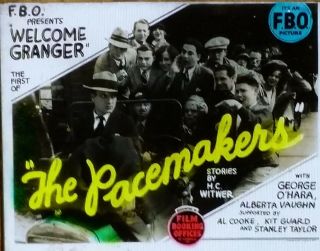 " Welcome Granger,  The Pacemakers ",  Movie Advertising,  Magic Lantern Glass Slide