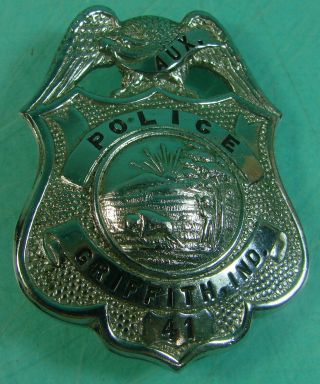 Vtg S.  H.  Reese State Of Indiana Griffith Town Police Department Badge No.  41