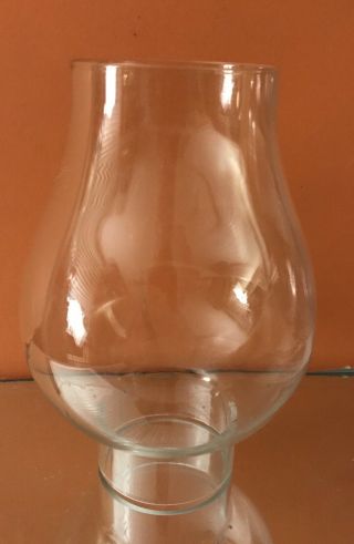 2 1/4” Base 6 1/2” Tall Clear Glass Kerosene Oil Lamp Chimney Globe