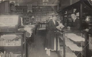 Iron Mountain Mi Rare Grocery Store Interior 1918 Wwi Era Rppc Postcard
