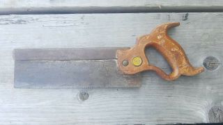 Vintage Henry Disston & Sons 10 Inch Back Saw Tenon 13tpi