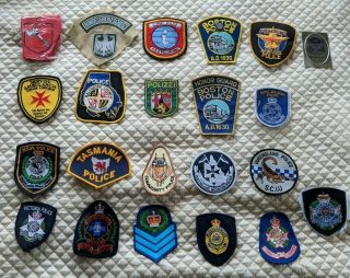 Various Australian And International Police Patches (20)