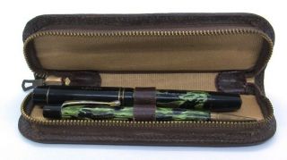 Vintage Express Piston Filler Fountain Pen & Pencil Set (case)