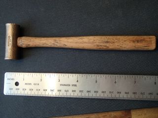 Vintage 3 oz.  Brass Hammer EE & CO Machinist Blacksmith Hammer 8 Inch 2